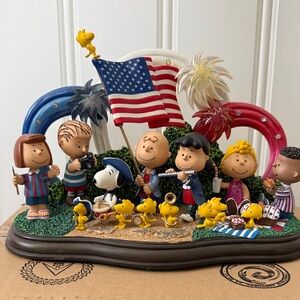 Danbury Mint Peanuts ‘Yankee Doodle Dandy’ Patriotic Lighted Sculpture